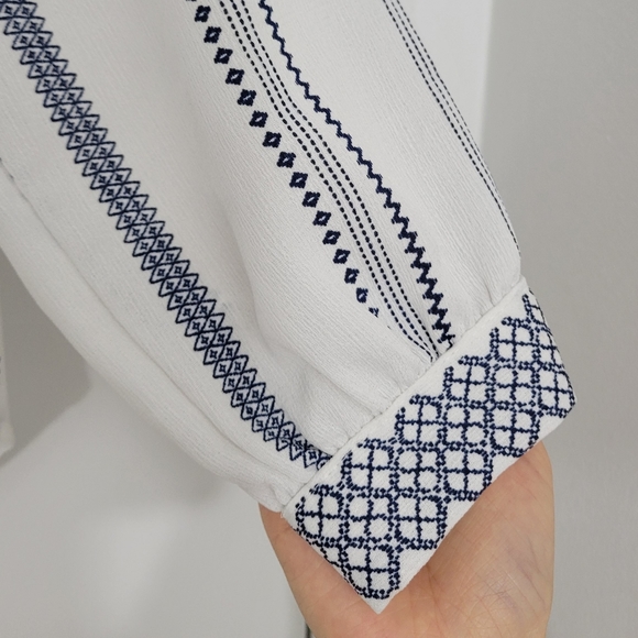 ❤️[3/35] Peasant Style Top with Tie - Picture 4 of 5